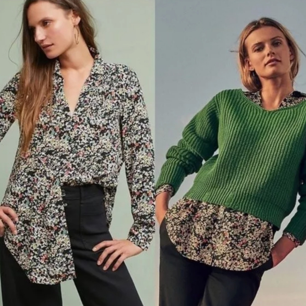 Anthropologie NWT MAEVE Matilda Buttondown Shirt Women's Size Small - Picture 2 of 10